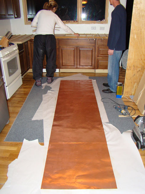 Big sheet of copper